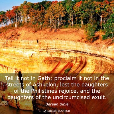 Picture 03 - 2 Samuel 1:20 BSB - Tell it not in Gath; proclaim it not in the - Bible Verse Picture