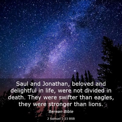Picture 03 - 2 Samuel 1:23 BSB - Saul and Jonathan, beloved and delightful in - Bible Verse Picture