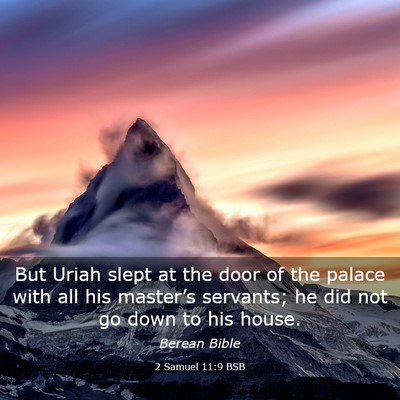 Picture 03 - 2 Samuel 11:9 BSB - But Uriah slept at the door of the palace with - Bible Verse Picture