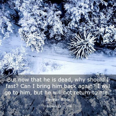 Picture 03 - 2 Samuel 12:23 BSB - But now that he is dead, why should I fast? Can I - Bible Verse Picture