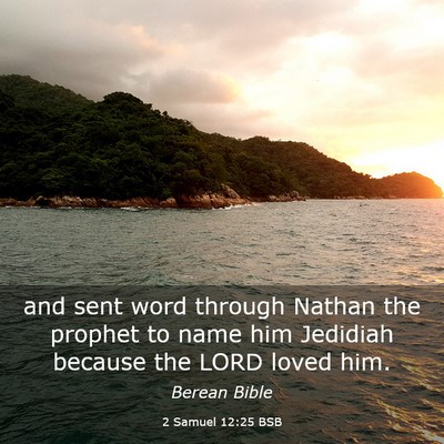 Picture 03 - 2 Samuel 12:25 BSB - and sent word through Nathan the prophet to name - Bible Verse Picture