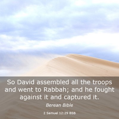 Picture 03 - 2 Samuel 12:29 BSB - So David assembled all the troops and went to - Bible Verse Picture