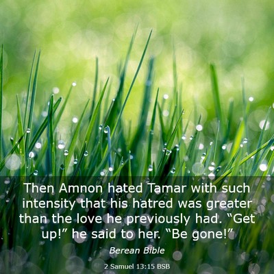 Picture 03 - 2 Samuel 13:15 BSB - Then Amnon hated Tamar with such intensity that - Bible Verse Picture