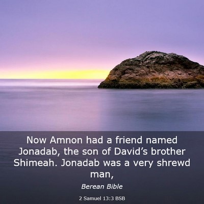 Picture 03 - 2 Samuel 13:3 BSB - Now Amnon had a friend named Jonadab, the son of - Bible Verse Picture