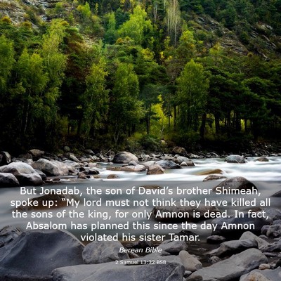 Picture 03 - 2 Samuel 13:32 BSB - But Jonadab, the son of David’s brother - Bible Verse Picture