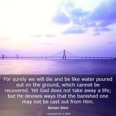 Picture 03 - 2 Samuel 14:14 BSB - For surely we will die and be like water poured - Bible Verse Picture
