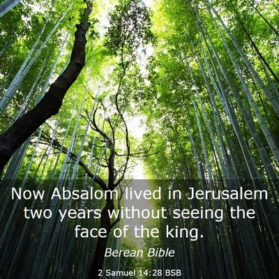 Picture 03 - 2 Samuel 14:28 BSB - Now Absalom lived in Jerusalem two years without - Bible Verse Picture
