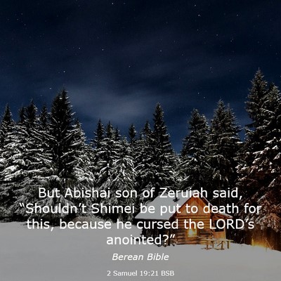 Picture 03 - 2 Samuel 19:21 BSB - But Abishai son of Zeruiah said, “Shouldn’t - Bible Verse Picture