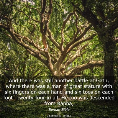 Picture 03 - 2 Samuel 21:20 BSB - And there was still another battle at Gath, where - Bible Verse Picture