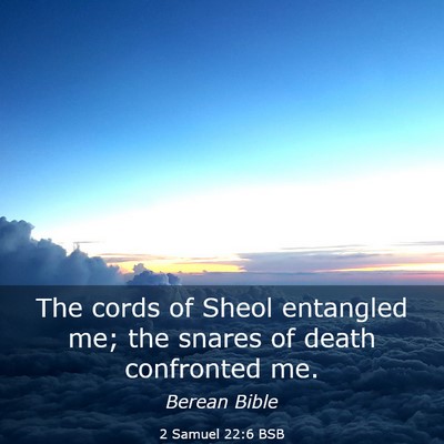 Picture 03 - 2 Samuel 22:6 BSB - The cords of Sheol entangled me; the snares of - Bible Verse Picture