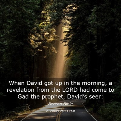 Picture 03 - 2 Samuel 24:11 BSB - When David got up in the morning, a revelation - Bible Verse Picture