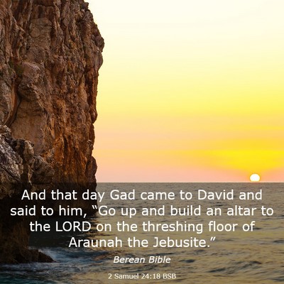 Picture 03 - 2 Samuel 24:18 BSB - And that day Gad came to David and said to him, - Bible Verse Picture