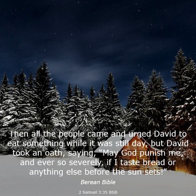 Picture 03 - 2 Samuel 3:35 BSB - Then all the people came and urged David to eat - Bible Verse Picture