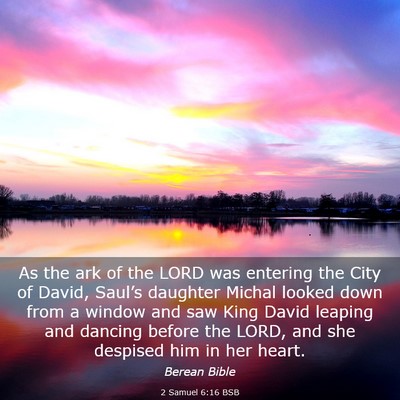 Picture 03 - 2 Samuel 6:16 BSB - As the ark of the LORD was entering the City of - Bible Verse Picture