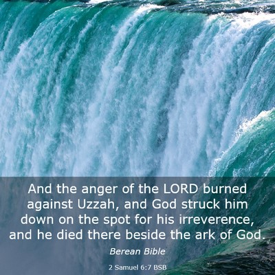Picture 03 - 2 Samuel 6:7 BSB - And the anger of the LORD burned against Uzzah, - Bible Verse Picture
