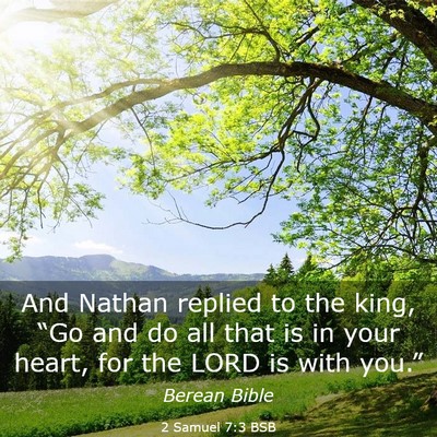 Picture 03 - 2 Samuel 7:3 BSB - And Nathan replied to the king, “Go and do all - Bible Verse Picture