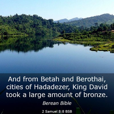 Picture 03 - 2 Samuel 8:8 BSB - And from Betah and Berothai, cities of Hadadezer, - Bible Verse Picture