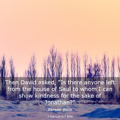 Picture 03 - 2 Samuel 9:1 BSB - Then David asked, “Is there anyone left from - Bible Verse Picture