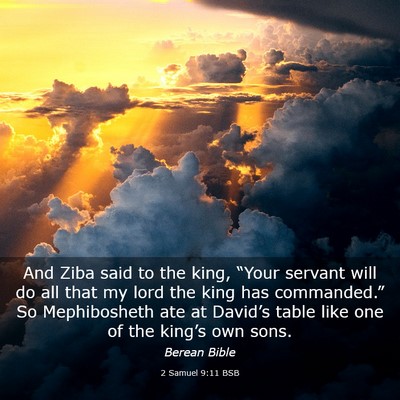 Picture 03 - 2 Samuel 9:11 BSB - And Ziba said to the king, “Your servant will - Bible Verse Picture