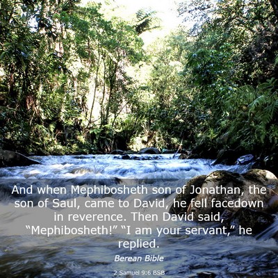 Picture 03 - 2 Samuel 9:6 BSB - And when Mephibosheth son of Jonathan, the son of - Bible Verse Picture