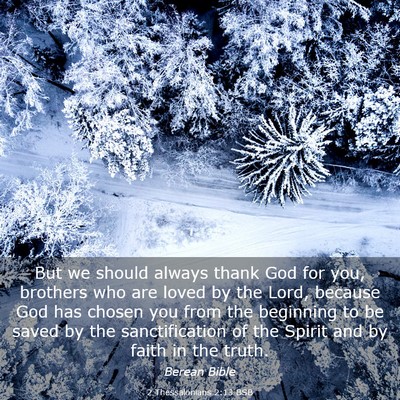 Picture 03 - 2 Thessalonians 2:13 BSB - But we should always thank God for you, brothers - Bible Verse Picture