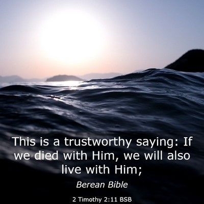 Picture 03 - 2 Timothy 2:11 BSB - This is a trustworthy saying: If we died with - Bible Verse Picture