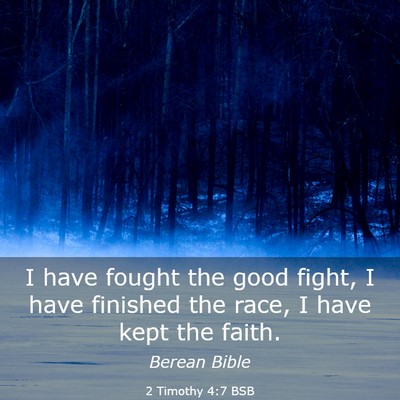 Picture 03 - 2 Timothy 4:7 BSB - I have fought the good fight, I have finished the - Bible Verse Picture