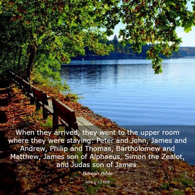 Picture 03 - Acts 1:13 BSB - When they arrived, they went to the upper room - Bible Verse Picture