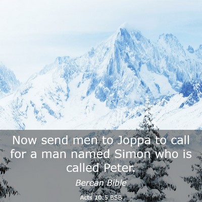 Picture 03 - Acts 10:5 BSB - Now send men to Joppa to call for a man named - Bible Verse Picture