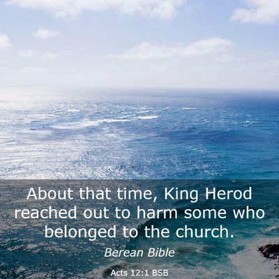 Picture 03 - Acts 12:1 BSB - About that time, King Herod reached out to harm - Bible Verse Picture
