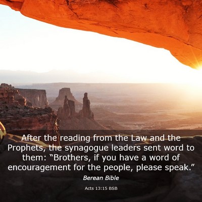 Picture 03 - Acts 13:15 BSB - After the reading from the Law and the Prophets, - Bible Verse Picture