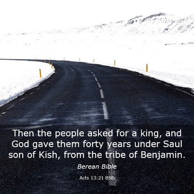 Picture 03 - Acts 13:21 BSB - Then the people asked for a king, and God gave - Bible Verse Picture