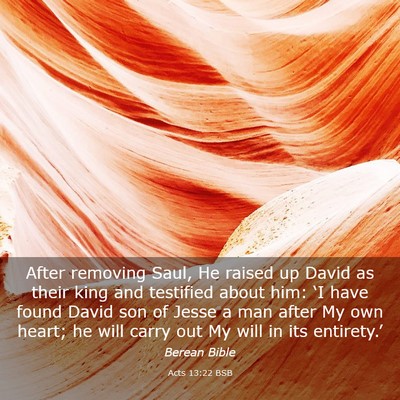 Picture 03 - Acts 13:22 BSB - After removing Saul, He raised up David as their - Bible Verse Picture