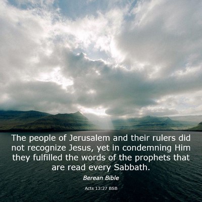 Picture 03 - Acts 13:27 BSB - The people of Jerusalem and their rulers did not - Bible Verse Picture