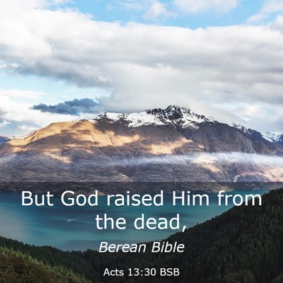 Picture 03 - Acts 13:30 BSB - But God raised Him from the - Bible Verse Picture