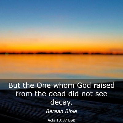 Picture 03 - Acts 13:37 BSB - But the One whom God raised from the dead did not - Bible Verse Picture
