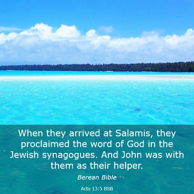 Picture 03 - Acts 13:5 BSB - When they arrived at Salamis, they proclaimed the - Bible Verse Picture