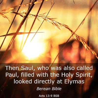 Picture 03 - Acts 13:9 BSB - Then Saul, who was also called Paul, filled with - Bible Verse Picture