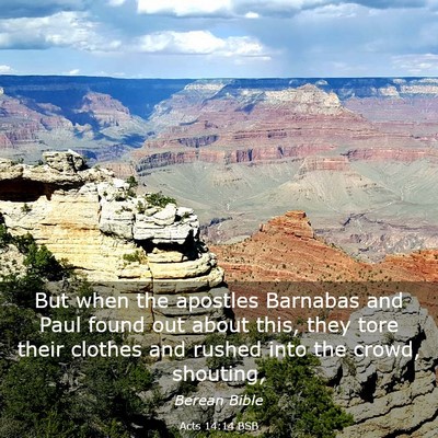 Picture 03 - Acts 14:14 BSB - But when the apostles Barnabas and Paul found out - Bible Verse Picture