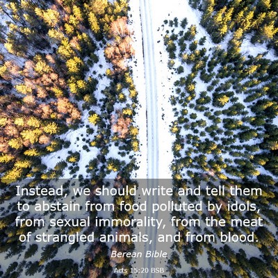 Picture 03 - Acts 15:20 BSB - Instead, we should write and tell them to abstain - Bible Verse Picture
