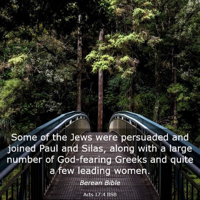 Picture 03 - Acts 17:4 BSB - Some of the Jews were persuaded and joined Paul - Bible Verse Picture