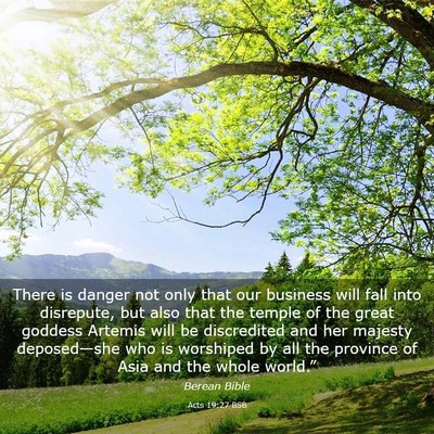 Picture 03 - Acts 19:27 BSB - There is danger not only that our business will - Bible Verse Picture