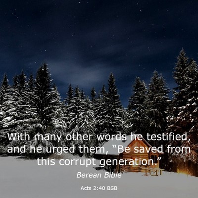 Picture 03 - Acts 2:40 BSB - With many other words he testified, and he urged - Bible Verse Picture