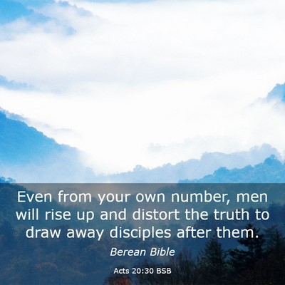Picture 03 - Acts 20:30 BSB - Even from your own number, men will rise up and - Bible Verse Picture