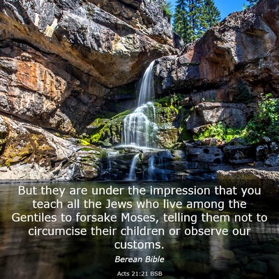 Picture 03 - Acts 21:21 BSB - But they are under the impression that you teach - Bible Verse Picture