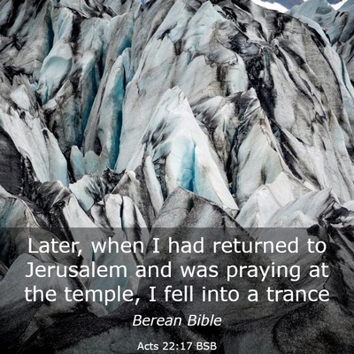 Picture 03 - Acts 22:17 BSB - Later, when I had returned to Jerusalem and was - Bible Verse Picture
