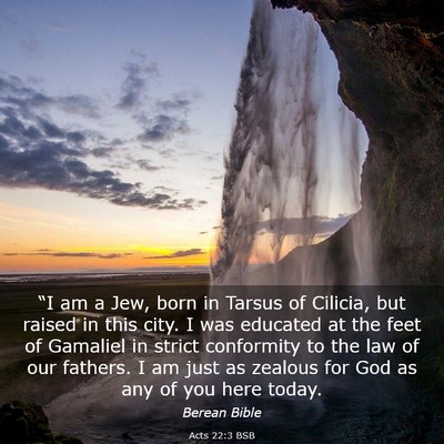 Picture 03 - Acts 22:3 BSB - “I am a Jew, born in Tarsus of Cilicia, but - Bible Verse Picture