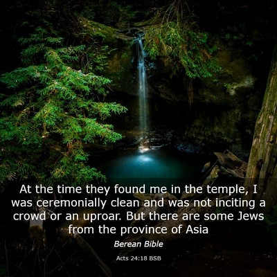 Picture 03 - Acts 24:18 BSB - At the time they found me in the temple, I was - Bible Verse Picture