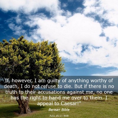 Picture 03 - Acts 25:11 BSB - If, however, I am guilty of anything worthy of - Bible Verse Picture