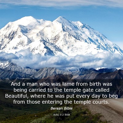 Picture 03 - Acts 3:2 BSB - And a man who was lame from birth was being - Bible Verse Picture